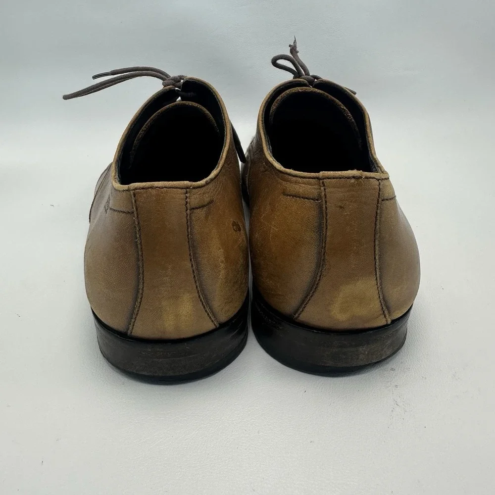 Hugo Boss Men's Brown Dress Shoes Size 9 US Derby Plain‎ Toe
